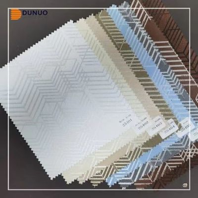 Heavy Duty Textured Jacquard  Roller Blinds Fabric Horizontal Coating Blackout Roller Blinds Fabric for Shades by Dunuo