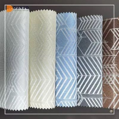 Heavy Duty Textured Jacquard  Roller Blinds Fabric Horizontal Coating Blackout Roller Blinds Fabric for Shades by Dunuo